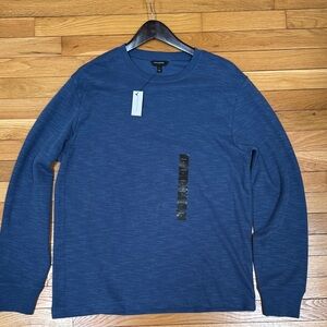 Banana Republic Men's Deep Blue Long Sleeve Tee